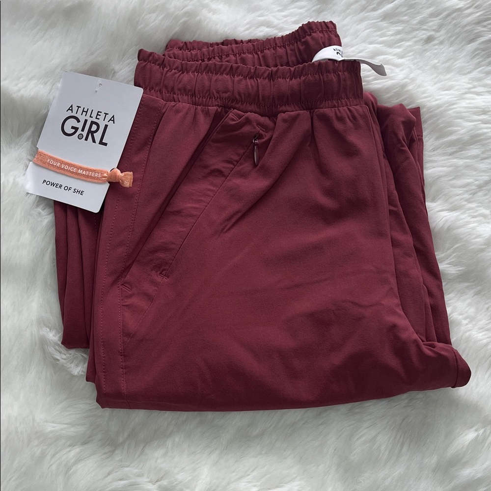 NWT, Athleta Kids Burgundy Good Days Pant